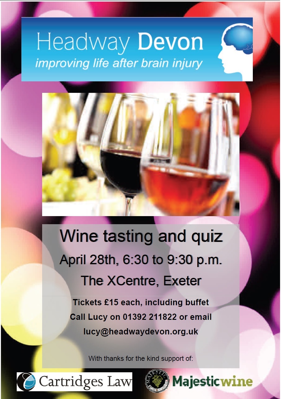 Wine Tasting for Headway Devon The Exeter Daily